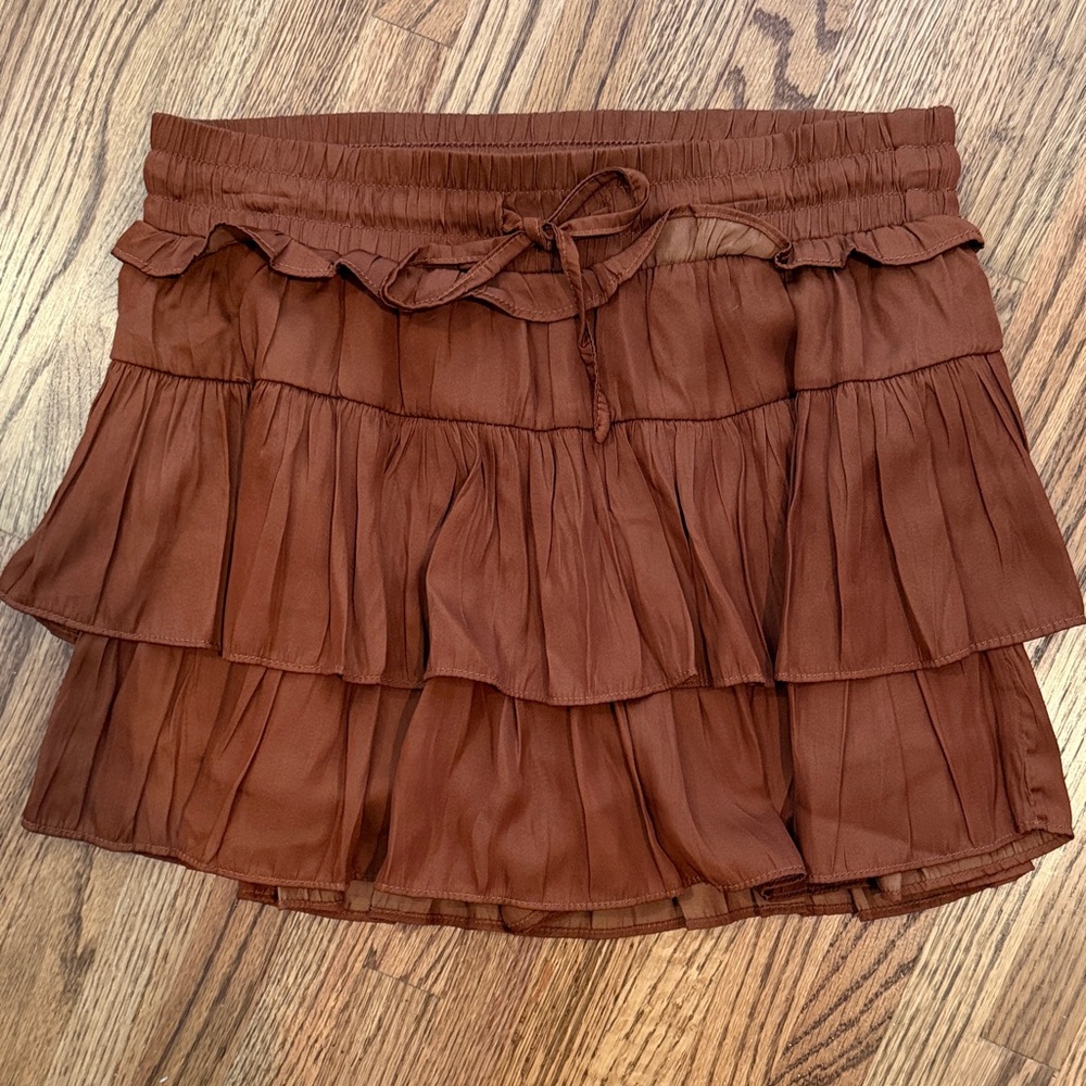 Brown Tiered Women's Skirt